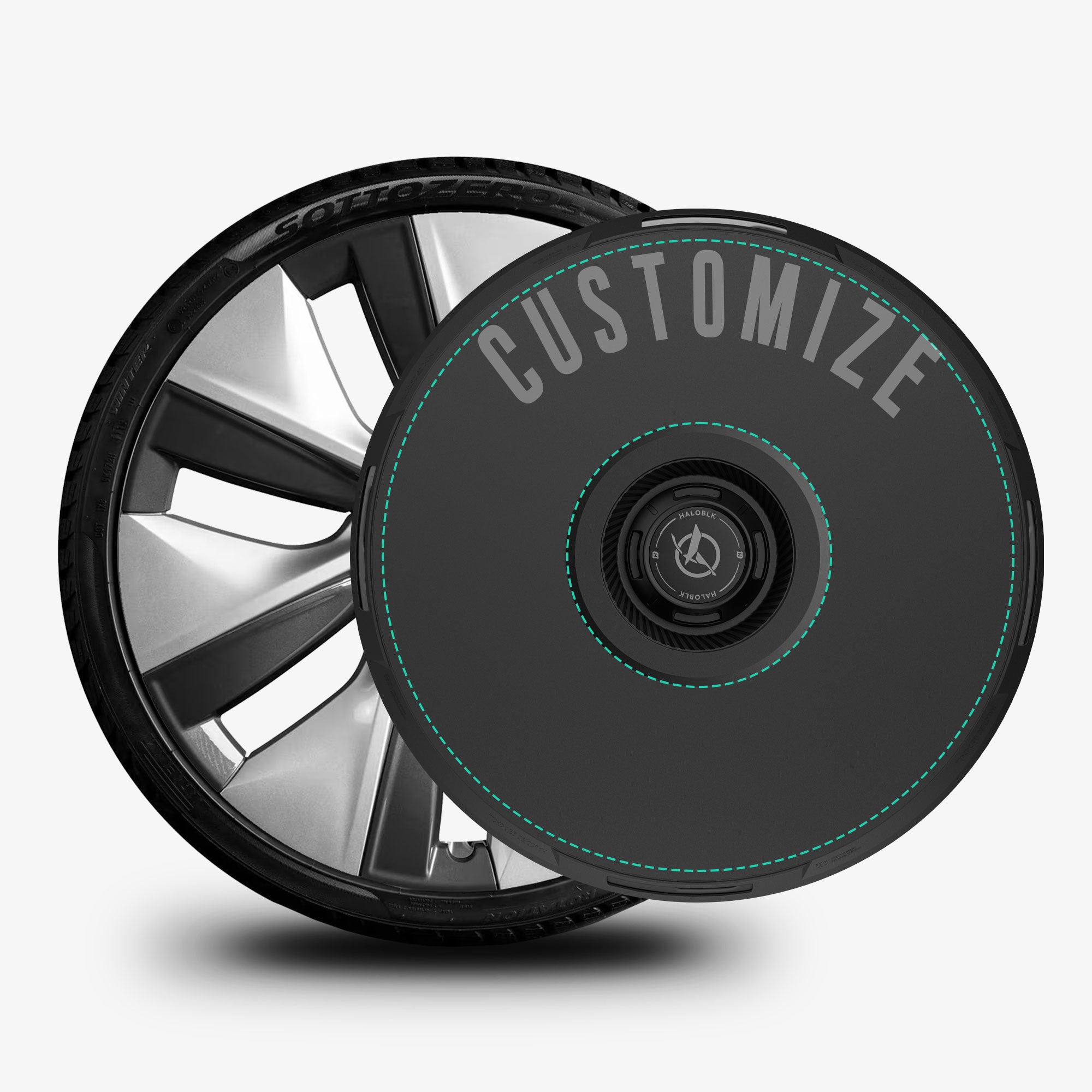 HALODISC 2 Wheel Covers for Tesla Model Y 19" Gemini Wheels丨Customize