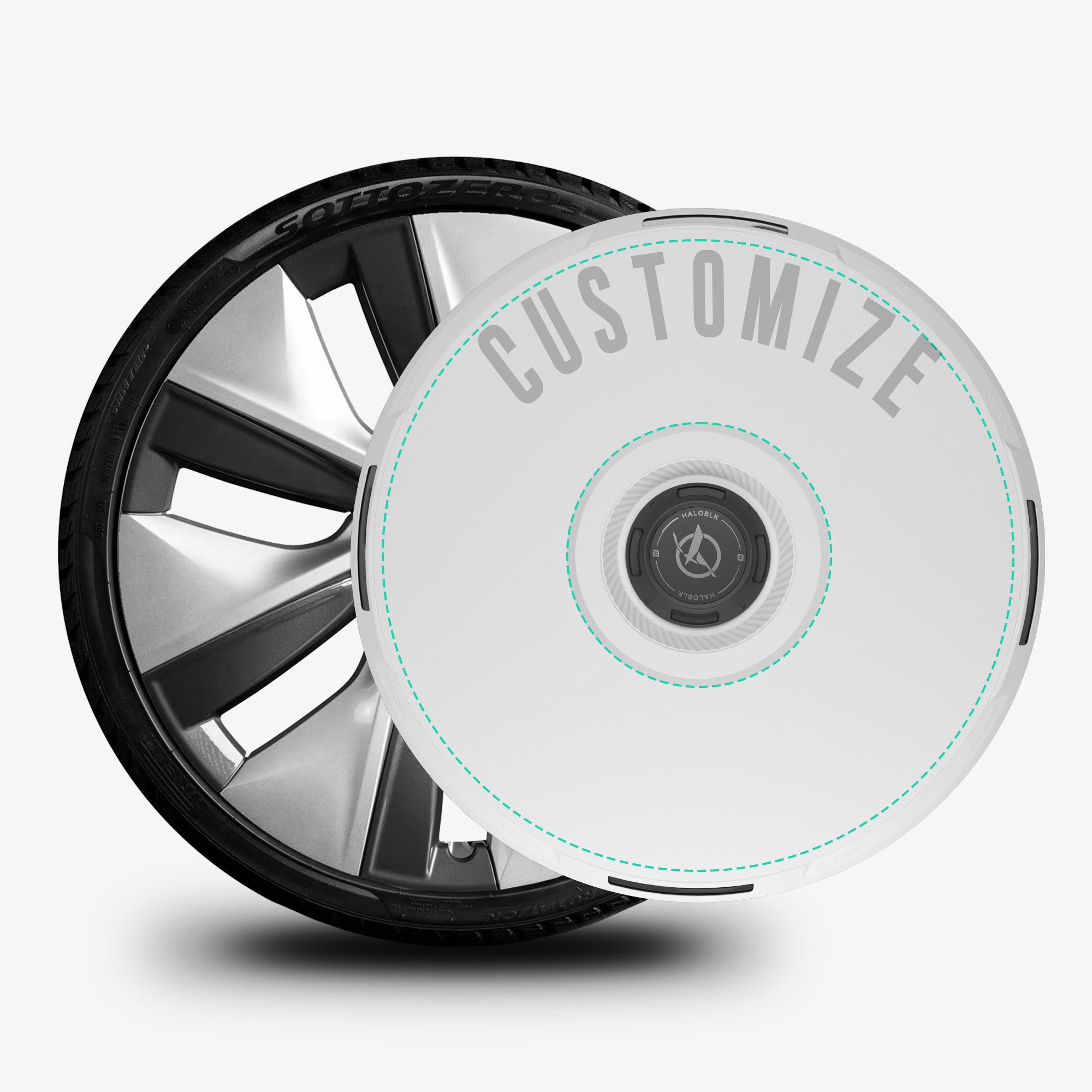 HALODISC 2 Wheel Covers for Tesla Model Y 19" Gemini Wheels丨Customize